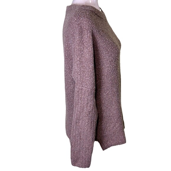 Sleeping on Snow Women Taupe Bouclé Knit Sweater Minimalist Quiet Luxury Cozy XS - Picture 4 of 8